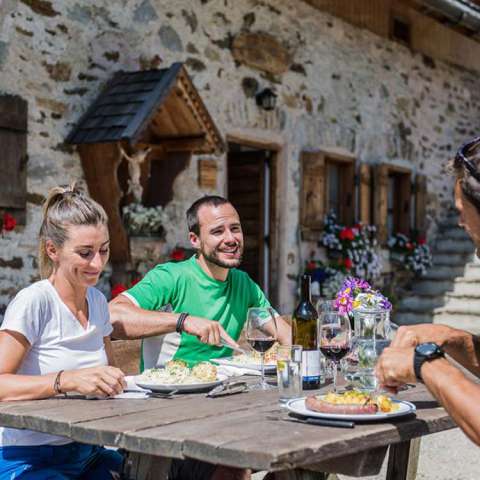 Einkehr auf der Hütte