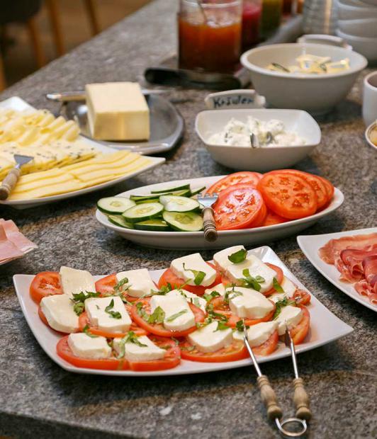 Buffet della prima colazione all’albergo Tritscherhof